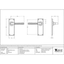 From The Anvil - Hammered Newbury Lever Latch Set - Polished Chrome - 46214 - Choice Handles