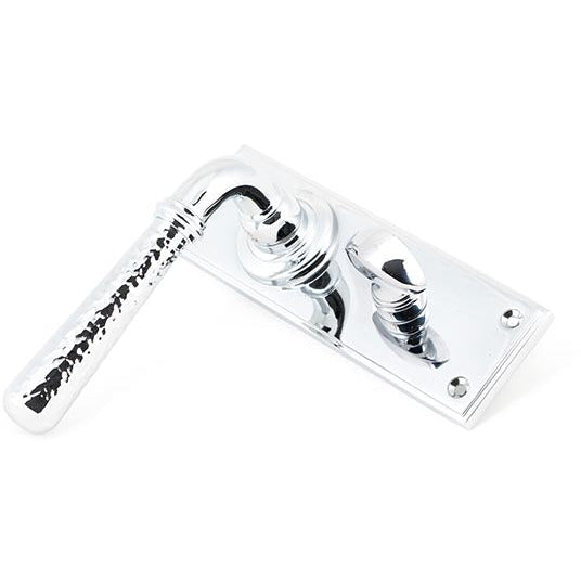 From The Anvil - Hammered Newbury Lever Bathroom Set - Polished Chrome - 46215 - Choice Handles