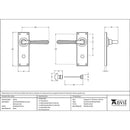 From The Anvil - Hammered Newbury Lever Bathroom Set - Polished Chrome - 46215 - Choice Handles