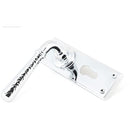 From The Anvil - Hammered Newbury Lever Euro Lock Set - Polished Chrome - 46216 - Choice Handles