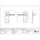 From The Anvil - Hammered Newbury Lever Lock Set - Polished Nickel - 46217 - Choice Handles