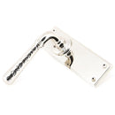 From The Anvil - Hammered Newbury Lever Latch Set - Polished Nickel - 46218 - Choice Handles