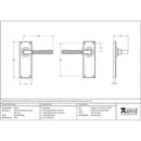 From The Anvil - Hammered Newbury Lever Latch Set - Polished Nickel - 46218 - Choice Handles