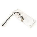 From The Anvil - Hammered Newbury Lever Euro Lock Set - Polished Nickel - 46220 - Choice Handles