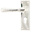 From The Anvil - Hammered Newbury Lever Euro Lock Set - Polished Nickel - 46220 - Choice Handles