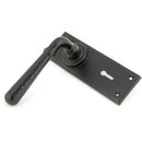 From The Anvil - Hammered Newbury Lever Lock Set - Aged Bronze - 46221 - Choice Handles