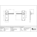 From The Anvil - Hammered Newbury Lever Lock Set - Aged Bronze - 46221 - Choice Handles