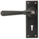 From The Anvil - Hammered Newbury Lever Lock Set - Aged Bronze - 46221 - Choice Handles