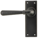 From The Anvil - Hammered Newbury Lever Latch Set - Aged Bronze - 46222 - Choice Handles