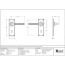 From The Anvil - Hammered Newbury Lever Lock Set - Polished Bronze - 46225 - Choice Handles