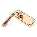 From The Anvil - Hammered Newbury Lever Latch Set - Polished Bronze - 46226 - Choice Handles