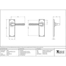 From The Anvil - Hammered Newbury Lever Latch Set - Polished Bronze - 46226 - Choice Handles