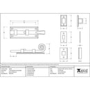 From The Anvil - 4" Monkeytail Universal Bolt - External Beeswax - 46240 - Choice Handles