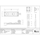 From The Anvil - 6" Monkeytail Universal Bolt - External Beeswax - 46241 - Choice Handles