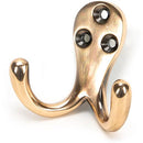 From The Anvil - Celtic Double Robe Hook - Polished Bronze - 46300 - Choice Handles