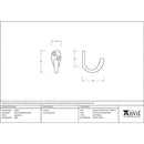 From The Anvil - Celtic Single Robe Hook - Aged Brass - 46303 - Choice Handles