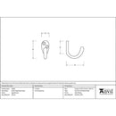 From The Anvil - Celtic Single Robe Hook - Aged Bronze - 46306 - Choice Handles