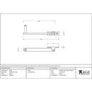 From The Anvil - 6" Roller Arm Stay - Pewter Patina - 46378 - Choice Handles