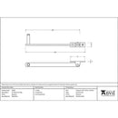 From The Anvil - 8" Roller Arm Stay - Beeswax - 46381 - Choice Handles