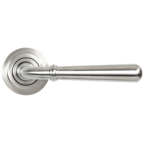From The Anvil - Newbury Lever on Rose Set (Art Deco) - Satin Marine SS (316) - 46511 - Choice Handles