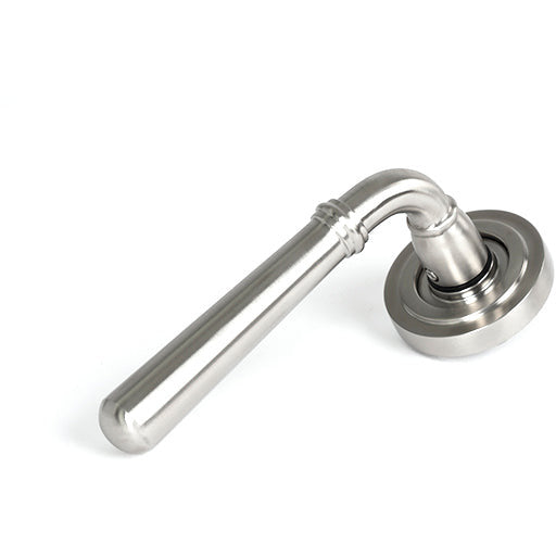 From The Anvil - Newbury Lever on Rose Set (Art Deco) - Satin Marine SS (316) - 46511 - Choice Handles