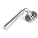 From The Anvil - Newbury Lever on Rose Set (Beehive) - Satin Marine SS (316) - 46512 - Choice Handles