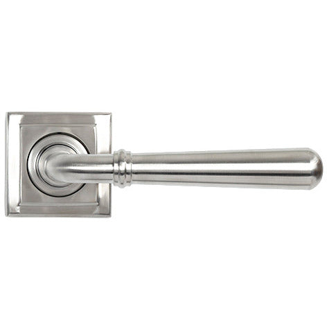 From The Anvil - Newbury Lever on Rose Set (Square) - Satin Marine SS (316) - 46513 - Choice Handles