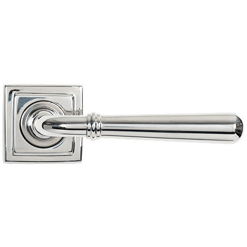 From The Anvil - Newbury Lever on Rose Set (Square) - Polished Marine SS (316) - 46517 - Choice Handles