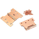 From The Anvil - 4" x 3" x 5"  Parliament Hinge (pair) ss - Polished Bronze - 46523 - Choice Handles