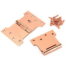 From The Anvil - 4" x 4" x 6"  Parliament Hinge (pair) ss - Polished Bronze - 46524 - Choice Handles