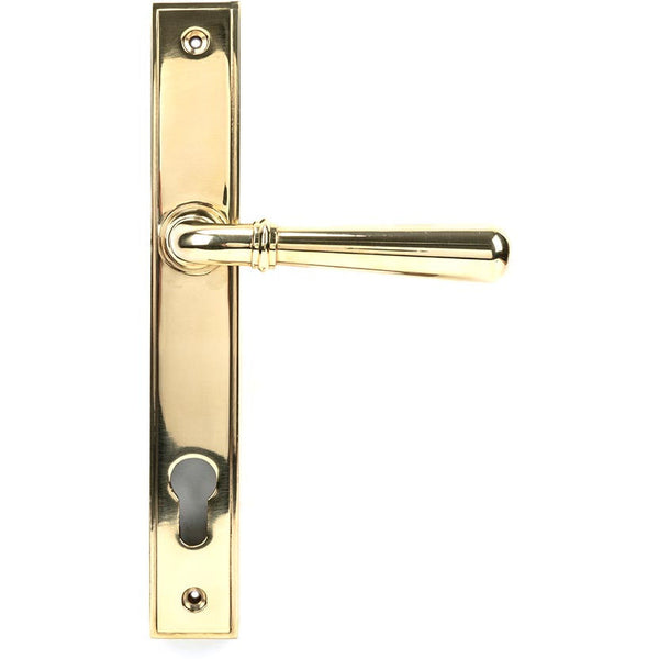 From The Anvil - Newbury Slimline Lever Espag. Lock Set - Polished Brass - 46529 - Choice Handles