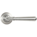 From The Anvil - Newbury Lever on Rose Set (Art Deco) - Unsprung - Satin Marine SS (316) - 46537 - Choice Handles
