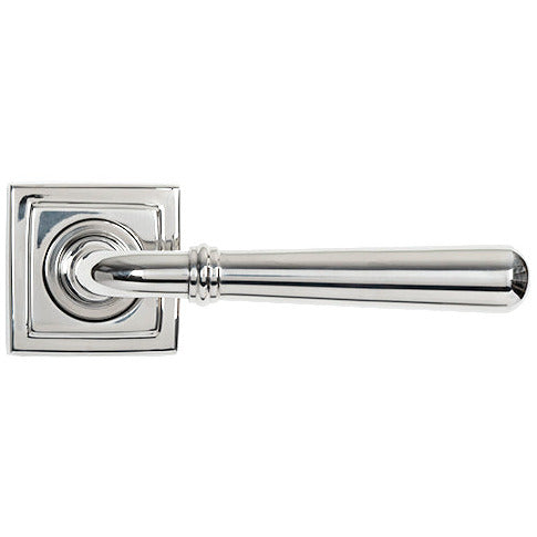 From The Anvil - Newbury Lever on Rose Set (Square) - Unsprung - Polished Marine SS (316) - 46543 - Choice Handles