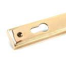 From The Anvil - Reeded Slimline Lever Espag. Lock Set - Polished Brass - 46545 - Choice Handles
