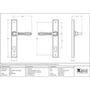 From The Anvil - Hinton Slimline Lever Espag. Lock Set - Polished Brass - 46547 - Choice Handles