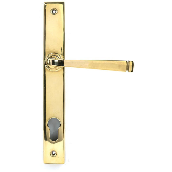 From The Anvil - Avon Slimline Lever Espag. Lock Set - Polished Brass - 46548 - Choice Handles