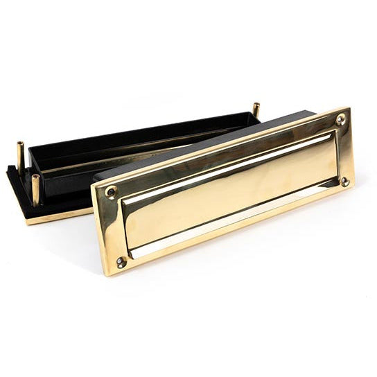 From The Anvil - Traditional Letterbox - Polished Brass - 46549 - Choice Handles