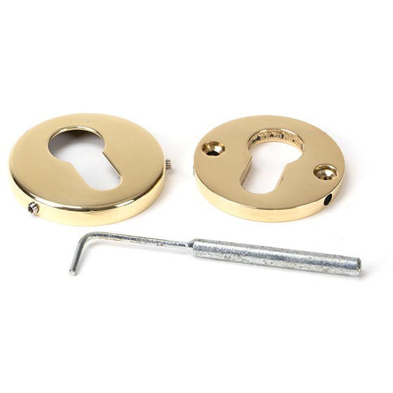 From The Anvil - 52mm Regency Concealed Escutcheon - Polished Brass - 46551 - Choice Handles