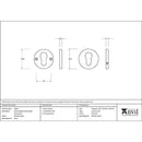 From The Anvil - 52mm Regency Concealed Escutcheon - Polished Brass - 46551 - Choice Handles