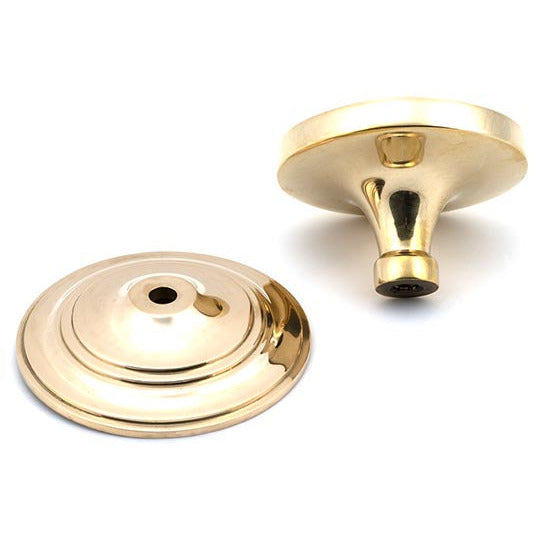 From The Anvil - Art Deco Centre Door Knob - Polished Brass - 46553 - Choice Handles