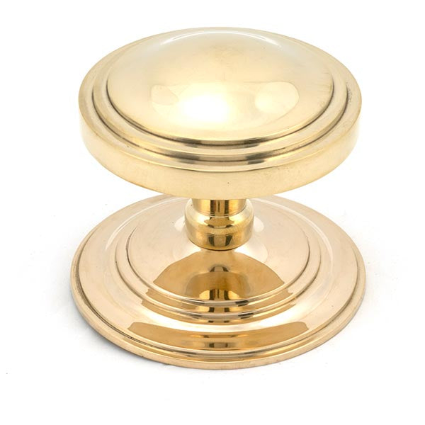 From The Anvil - Art Deco Centre Door Knob - Polished Brass - 46553 - Choice Handles