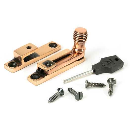 From The Anvil - Beehive Quadrant Fastener - Narrow - Polished Bronze - 46581 - Choice Handles