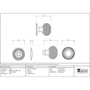 From The Anvil - Beehive Centre Door Knob - Polished Chrome - 46655 - Choice Handles