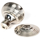 From The Anvil - Beehive Centre Door Knob - Polished Nickel - 46656 - Choice Handles