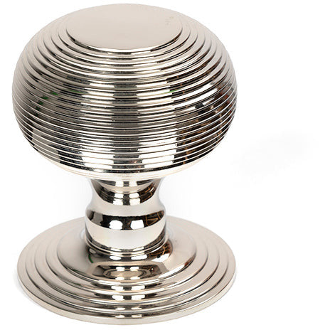 From The Anvil - Beehive Centre Door Knob - Polished Nickel - 46656 - Choice Handles