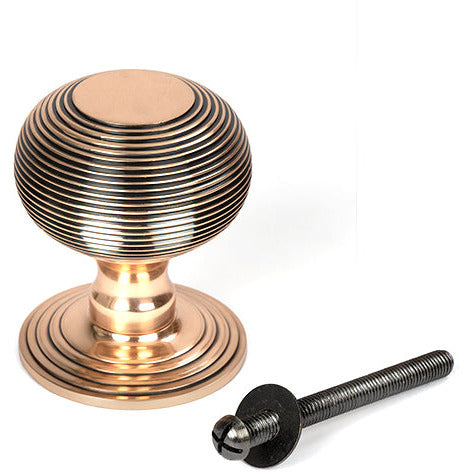 From The Anvil - Beehive Centre Door Knob - Polished Bronze - 46658 - Choice Handles