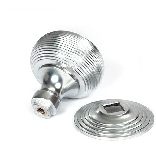 From The Anvil - Beehive Centre Door Knob - Satin Chrome - 46659 - Choice Handles