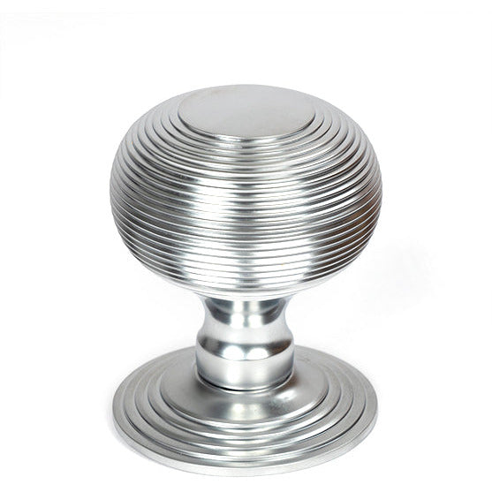 From The Anvil - Beehive Centre Door Knob - Satin Chrome - 46659 - Choice Handles