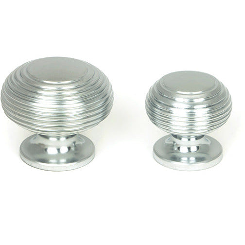From The Anvil - Beehive Cabinet Knob 40mm - Satin Chrome - 46662 - Choice Handles