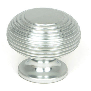 From The Anvil - Beehive Cabinet Knob 40mm - Satin Chrome - 46662 - Choice Handles